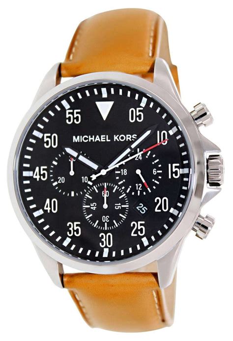 black michael kors watch men|michael kors black chronograph watch.